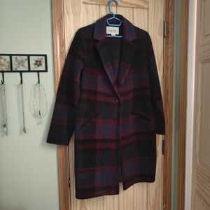 Nicole Miller Plaid Coat